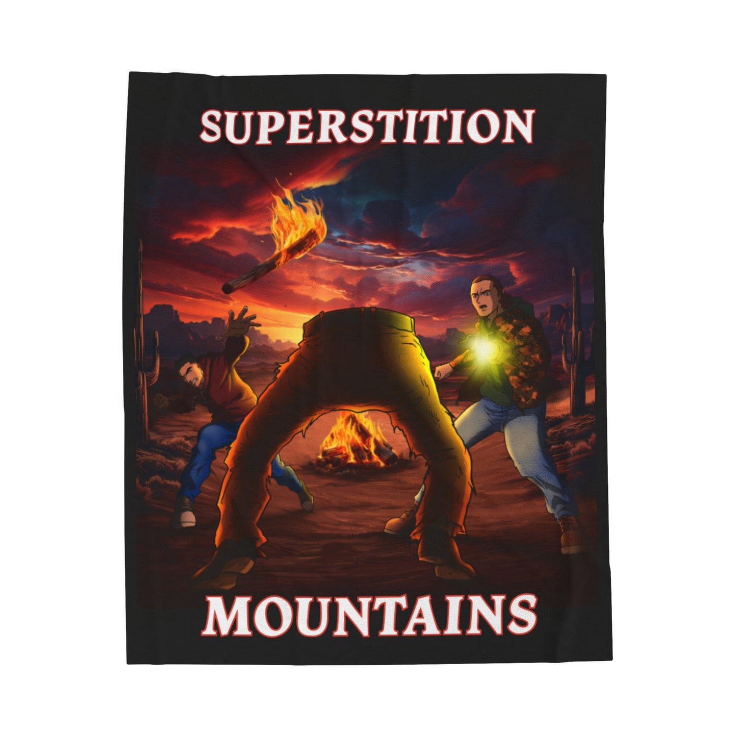 Superstition Mountains Plush Blanket