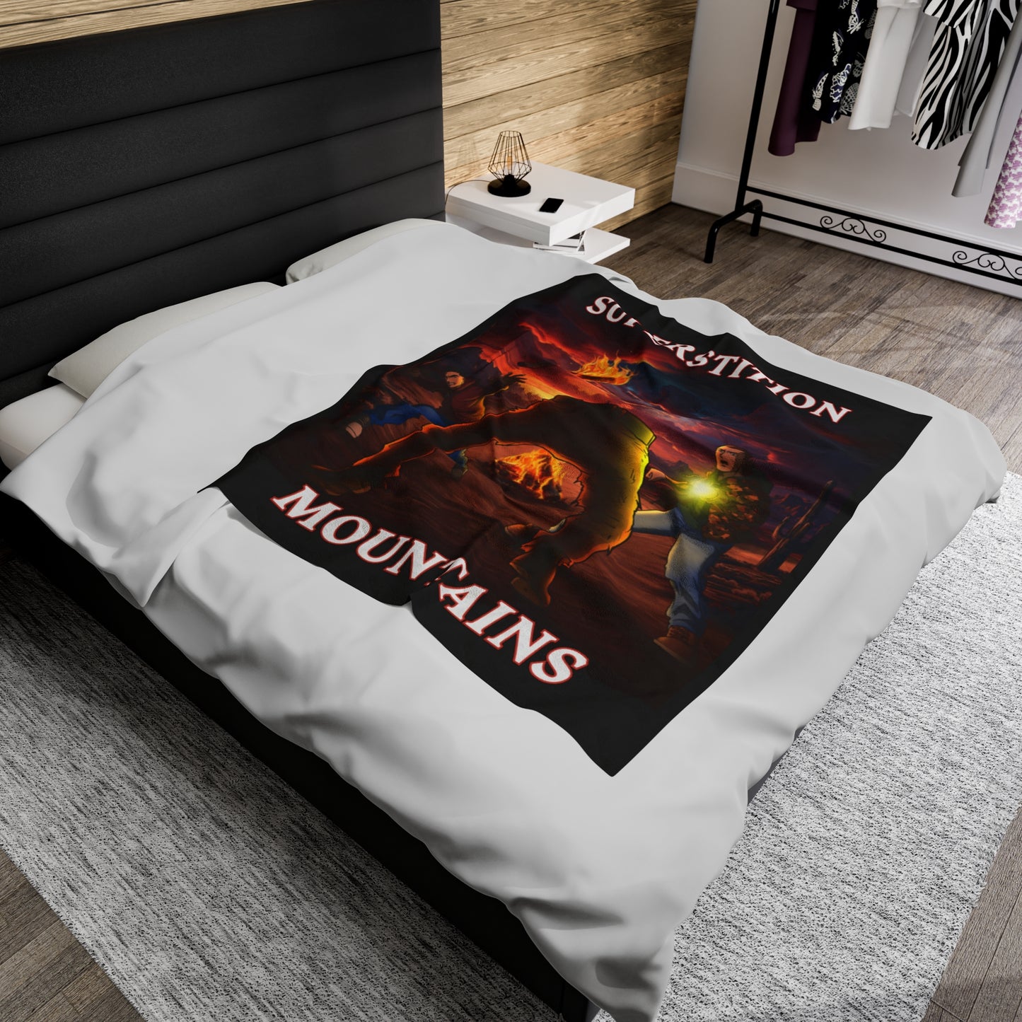 Superstition Mountains Plush Blanket