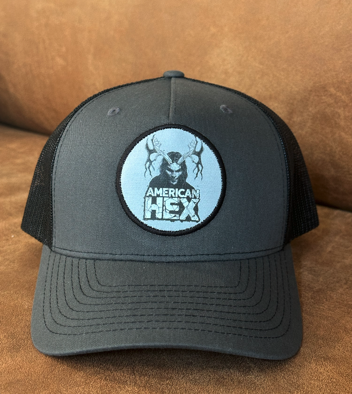 AMERICAN HEX Grey + Black Snap Back Hat